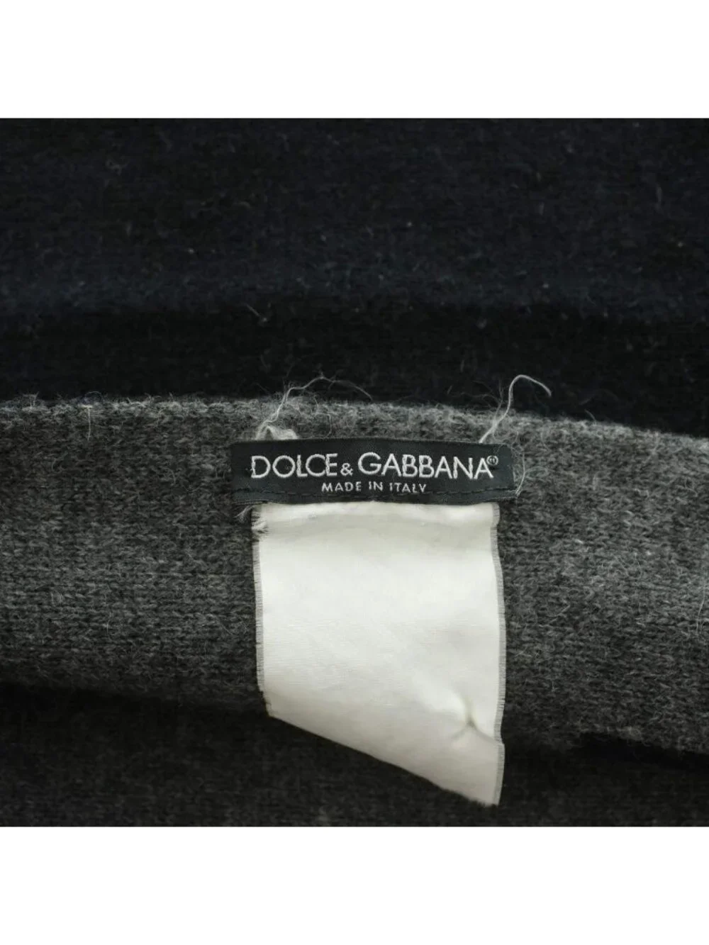 Dolce & Gabbana Scarf Shawl Logo Bicolor DG Black Gray SS